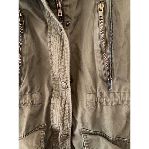 Garage Womens Brown Green Hooded Utility Jacket Zipper Lightweight Size Sz XS - Picture 7 of 11